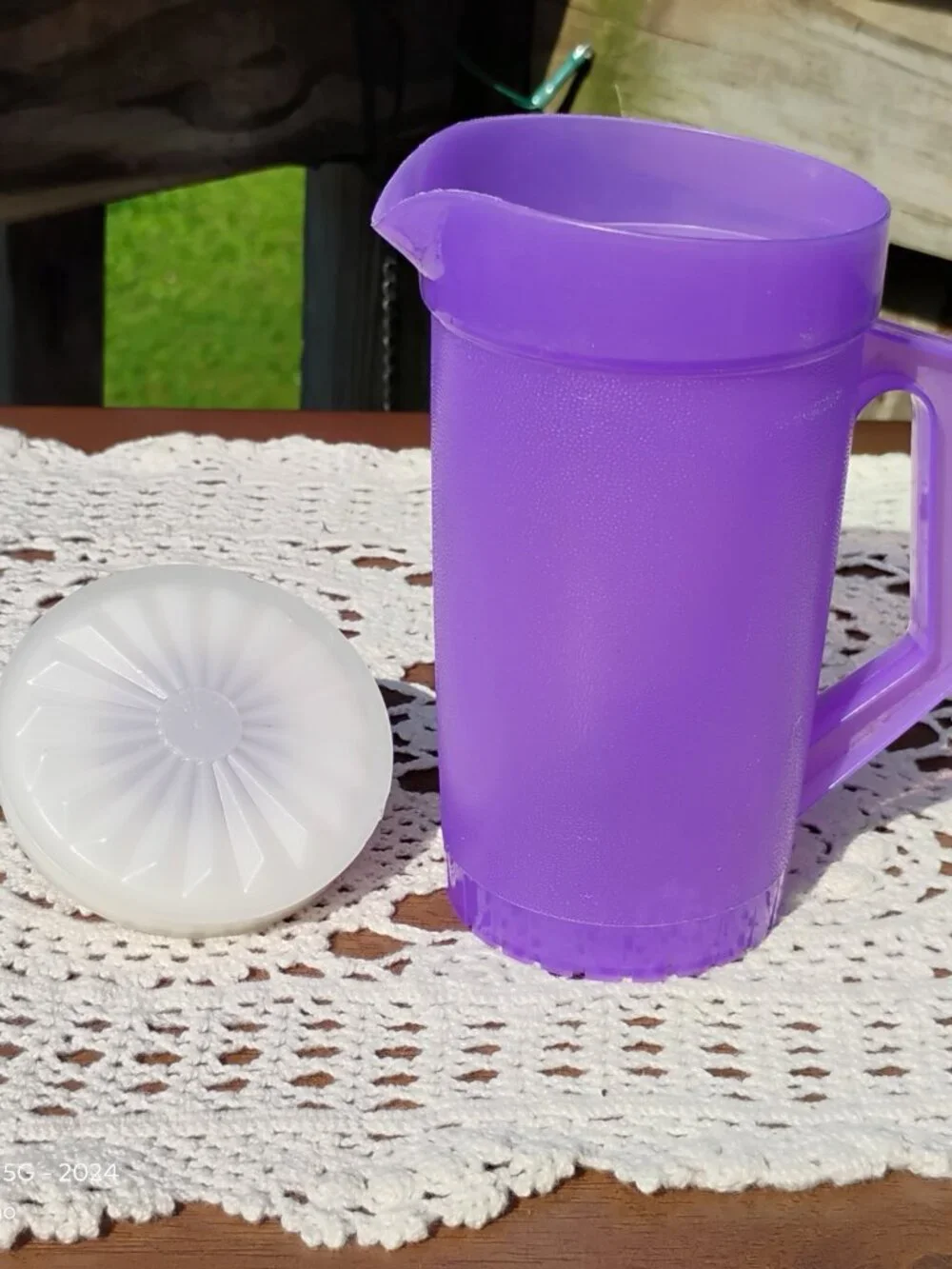 Tupperware Toys grape purple mini party set pitcher with classic push button lid